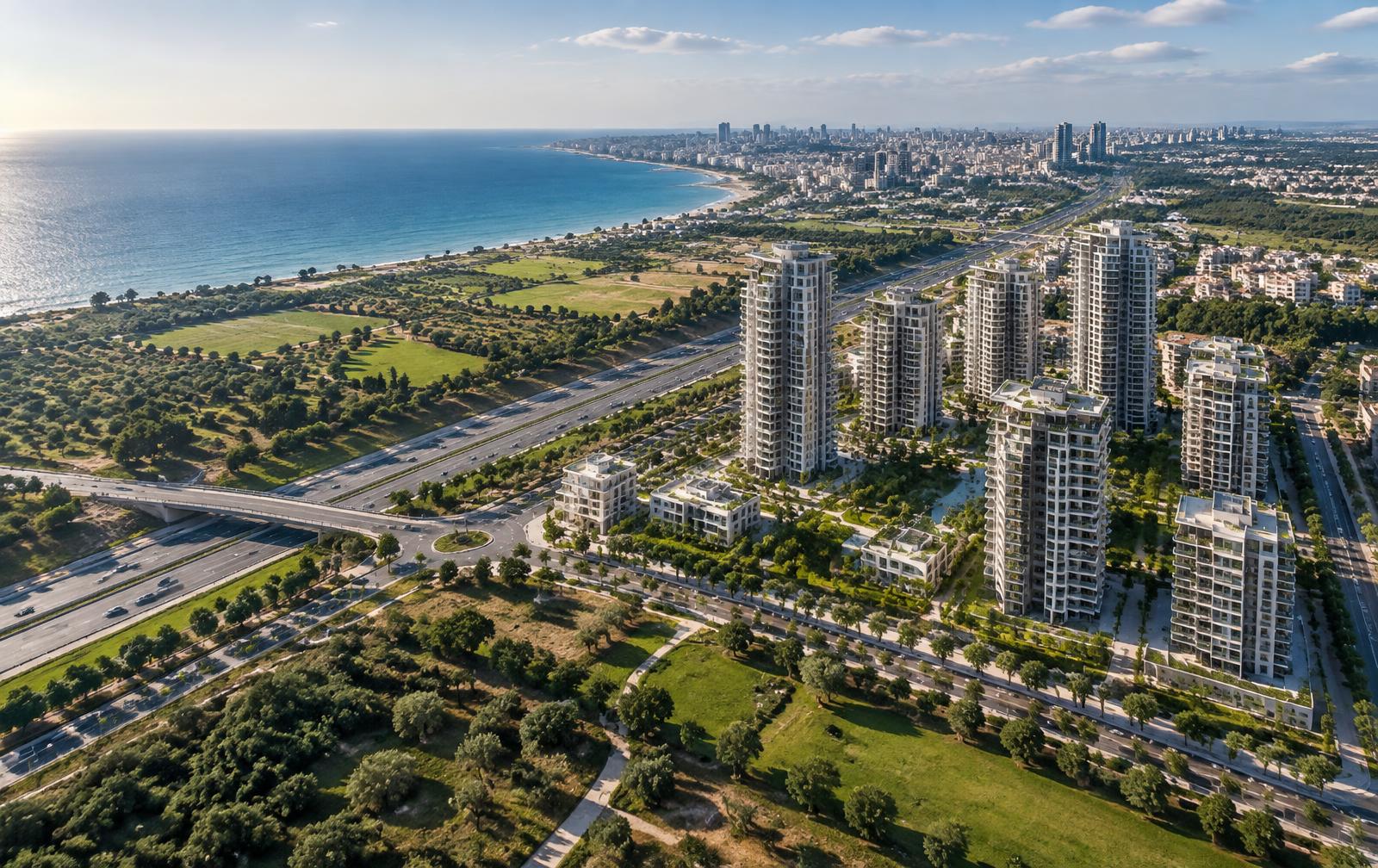 מתחם מגורים ותשתיות באזור ביקוש בישראל